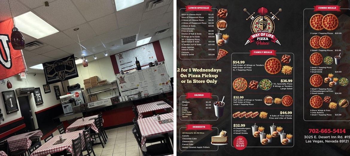 Way Of Life Pizza Palace Menu